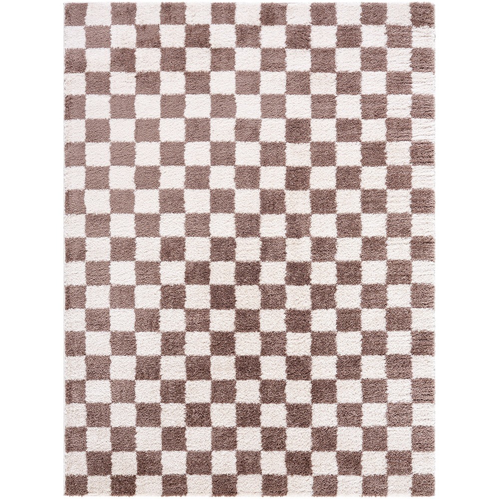 Fossay Izaline Dark Brown Shaggy Washable Rug