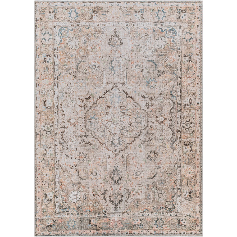Kemer Clara Taupe Vintage Washable Rug
