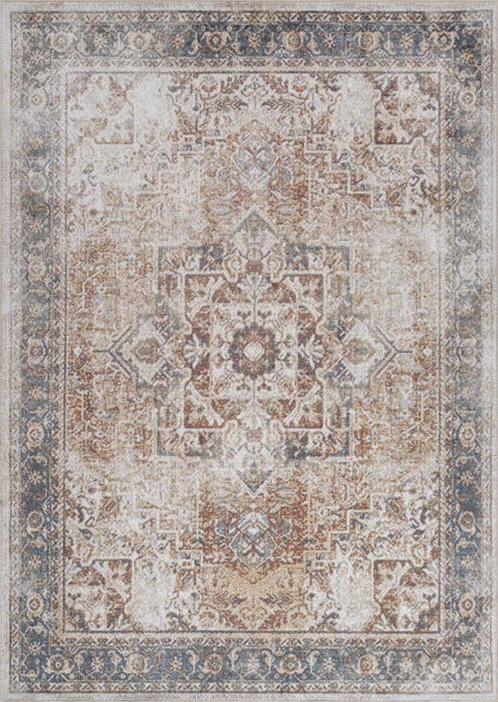 Lillian Alora Faded Burnt Orange Vintage Washable Rug