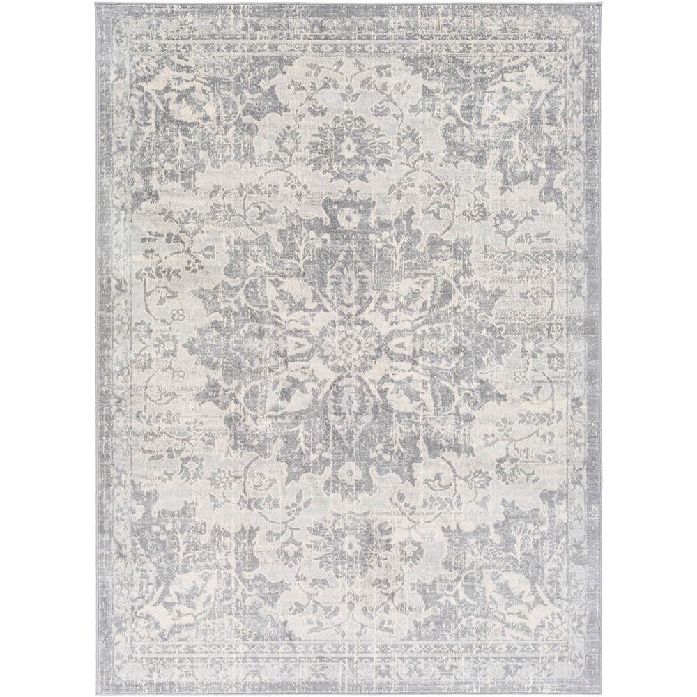 Monaco Sage Traditional Grey Distressed Rug