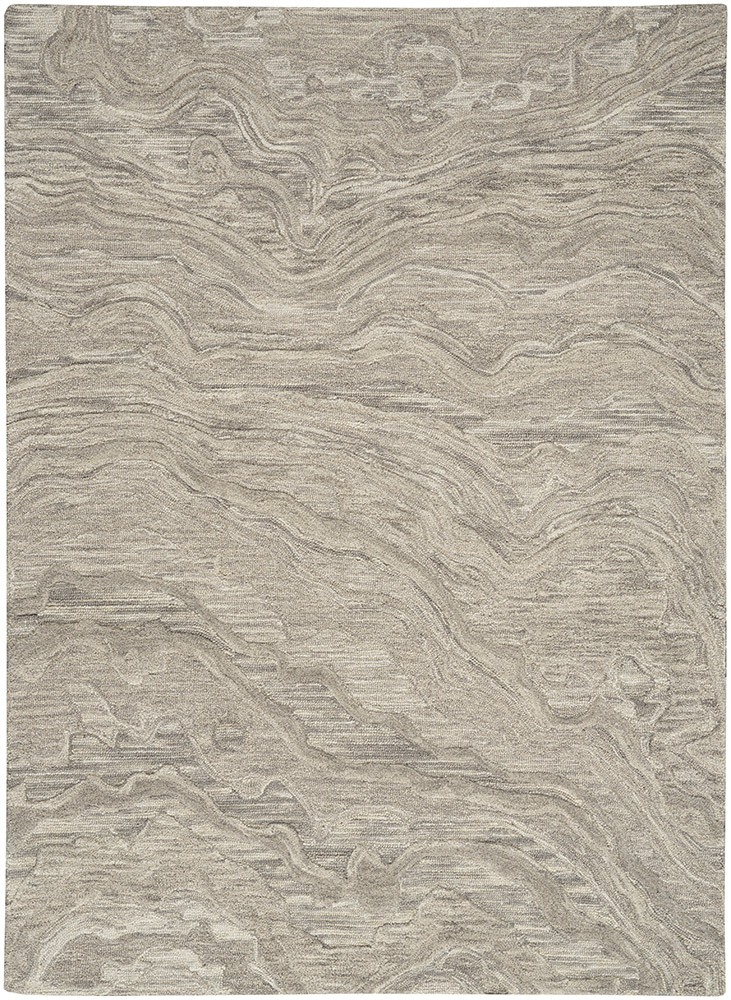 Graceful GRU01 Grey Abstract Wool Rug