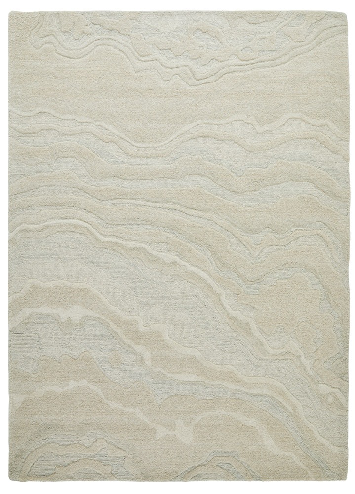 Graceful GRU01 Ivory Abstract Wool Rug