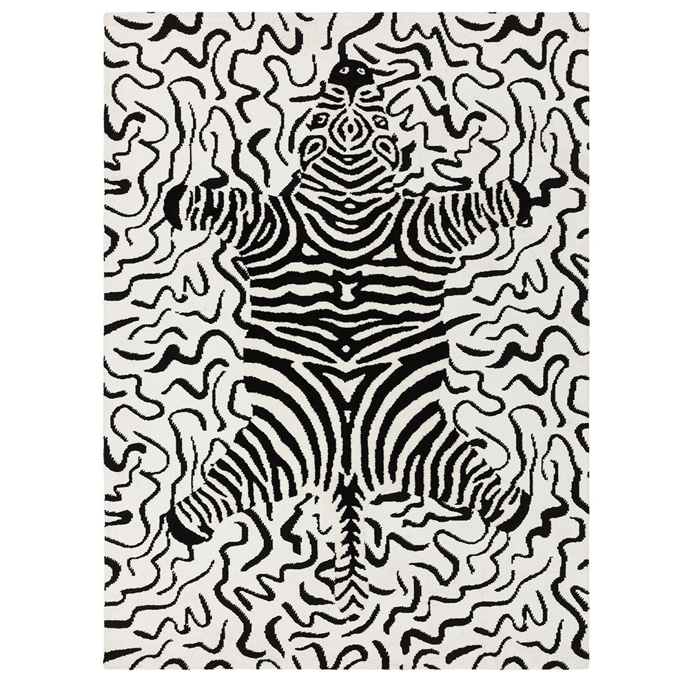 Wilder Zebra Mono Contemporary Rug