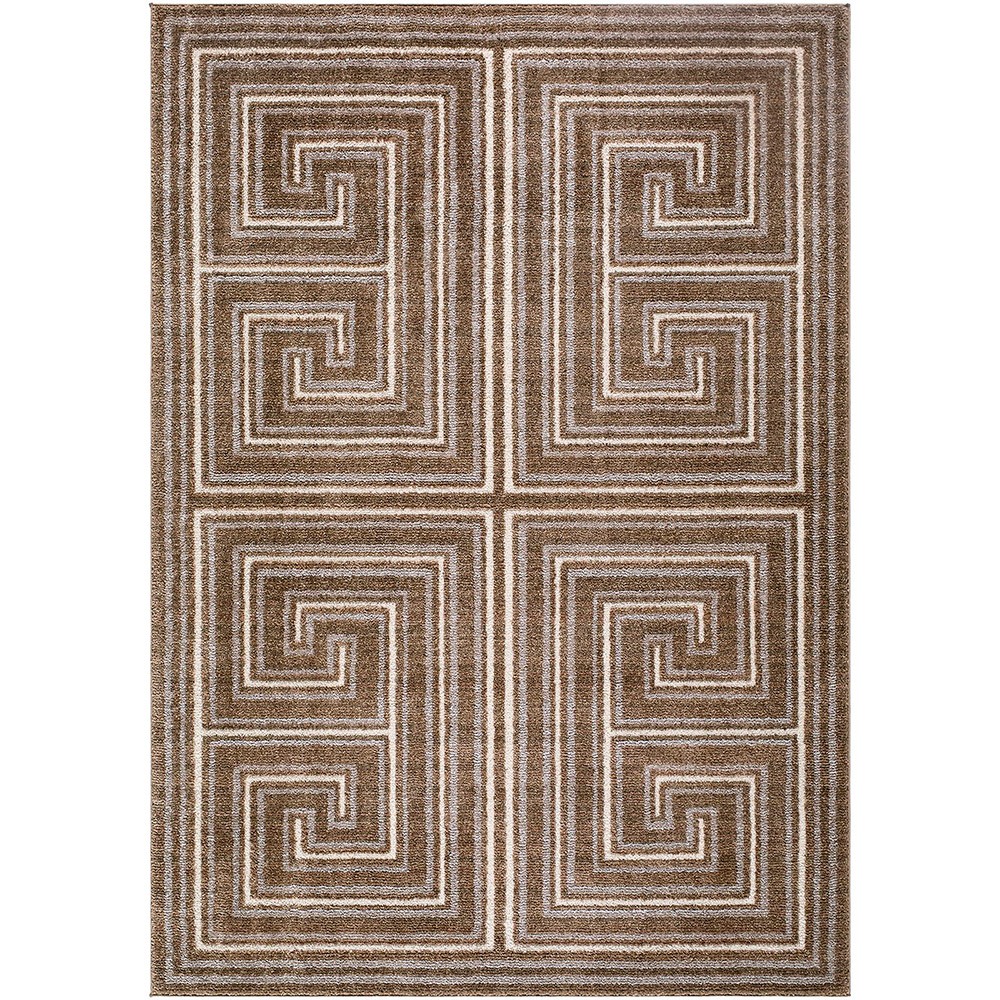 La Luna Global Graphic Brown Rug