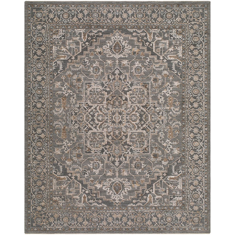 Arda Vintage Traditional Grey Rug