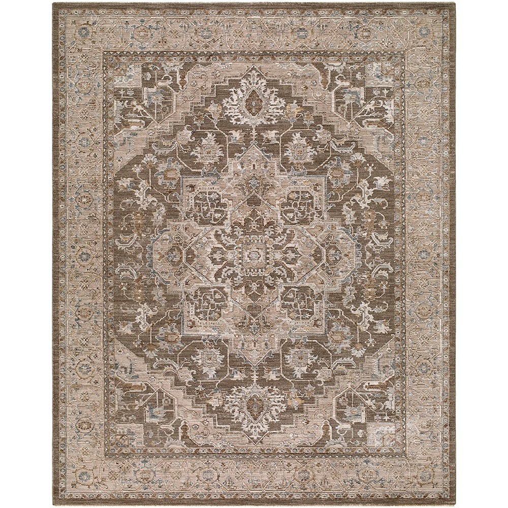 Arda Vintage Traditional Brown Taupe Rug
