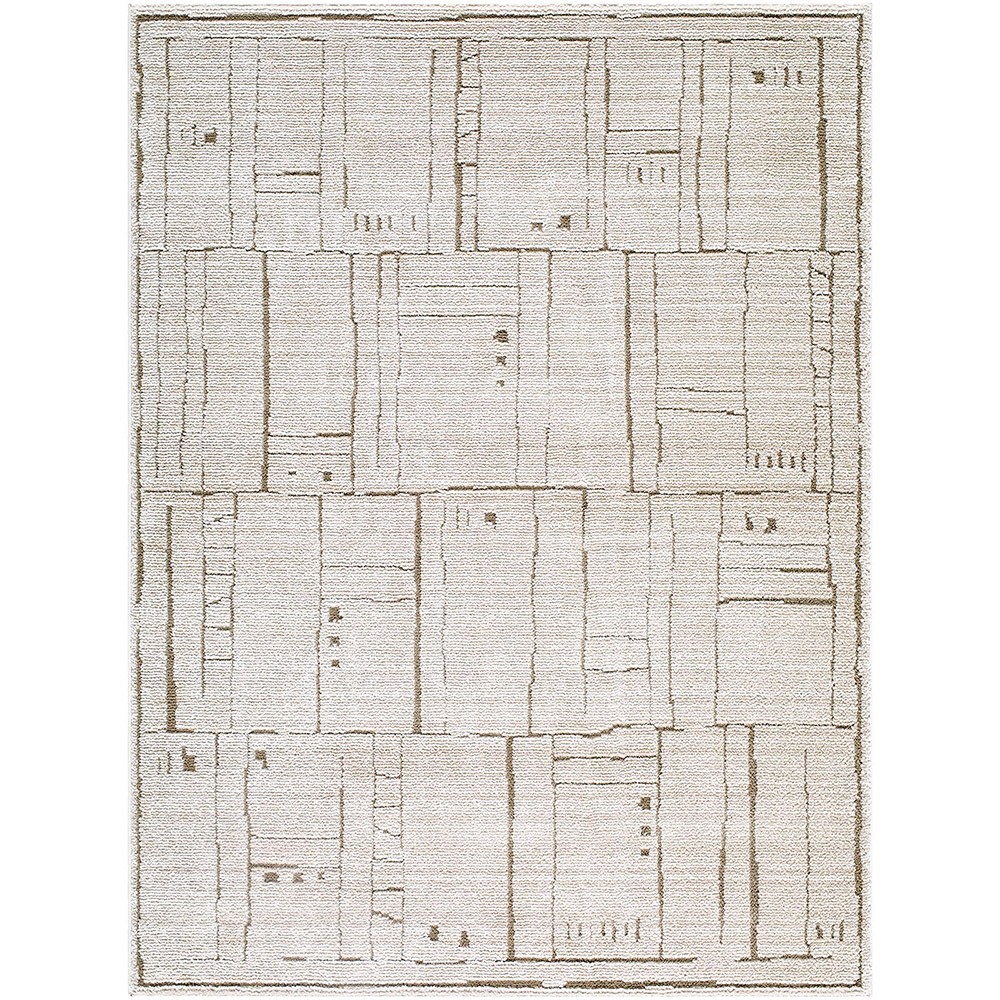 Alba Modern Graphic Taupe Brown Rug