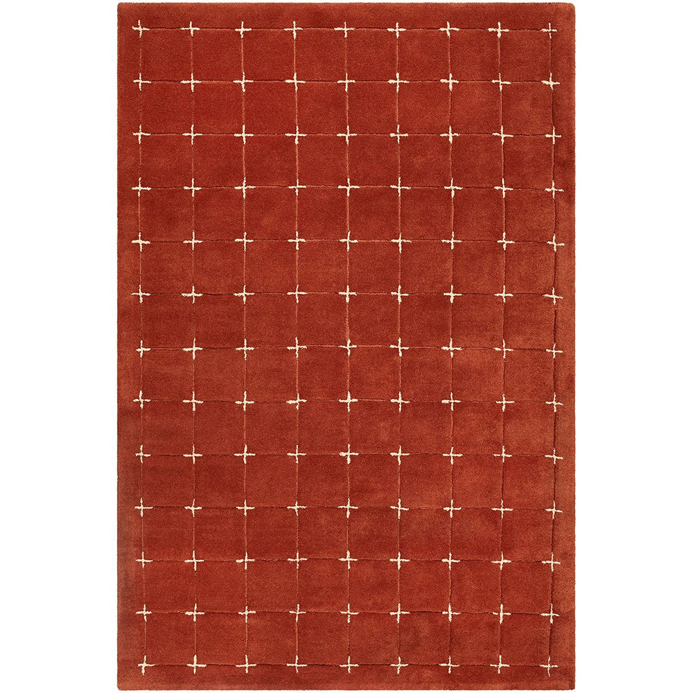 Brook Modern Wool Terracotta Rug