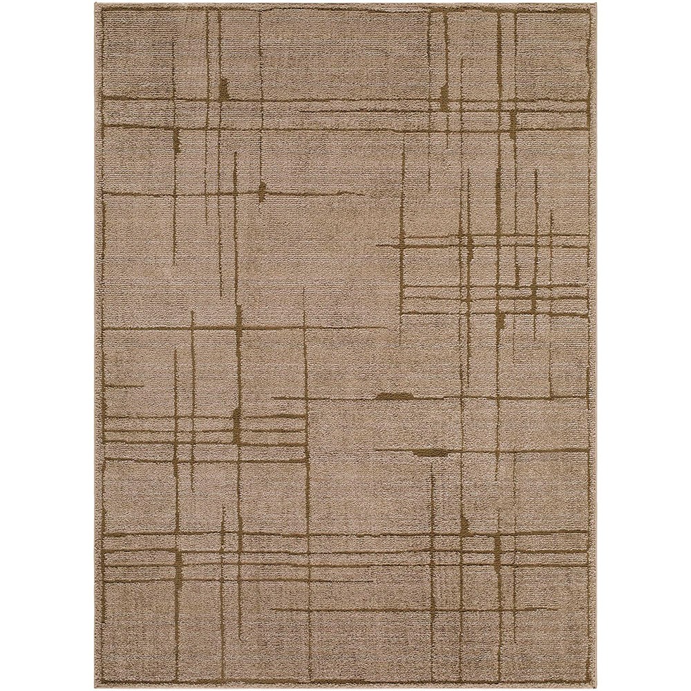 La Luna Modern Graphic Taupe Rug