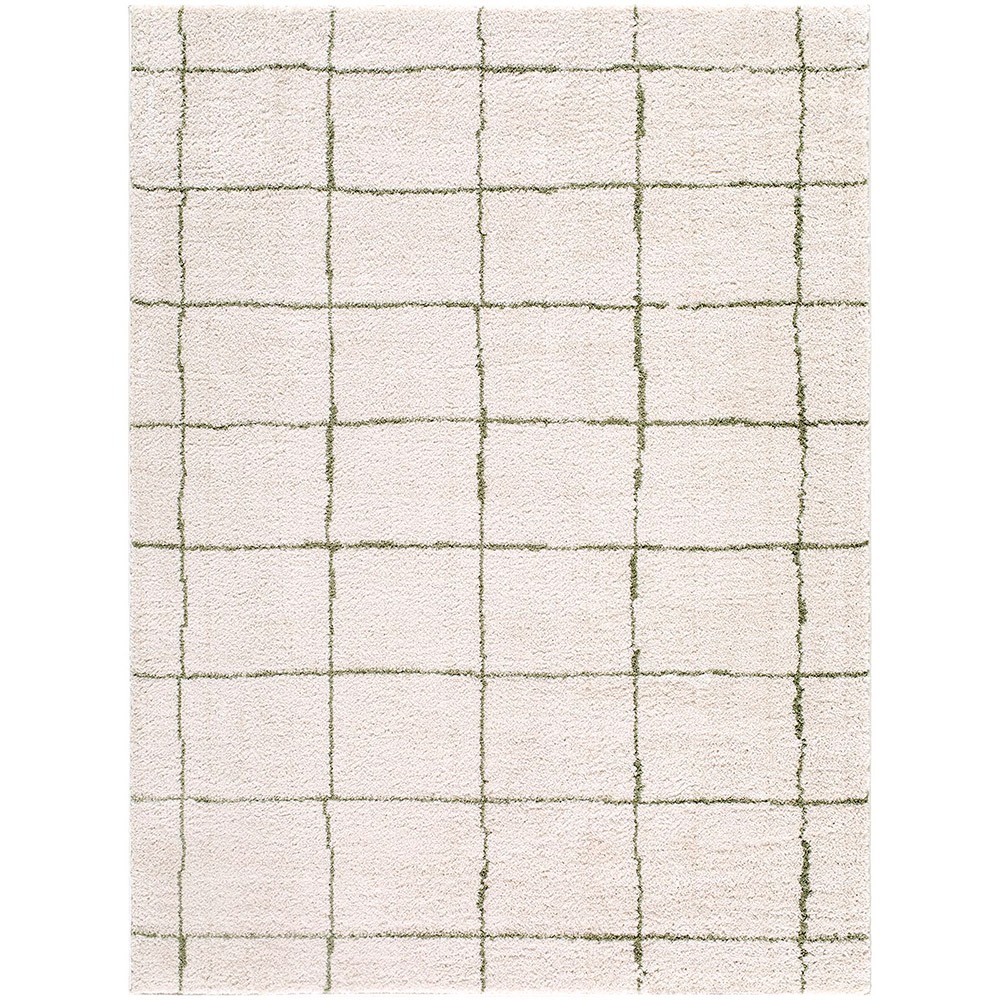 Tivoli Shaggy Grid Green Rug