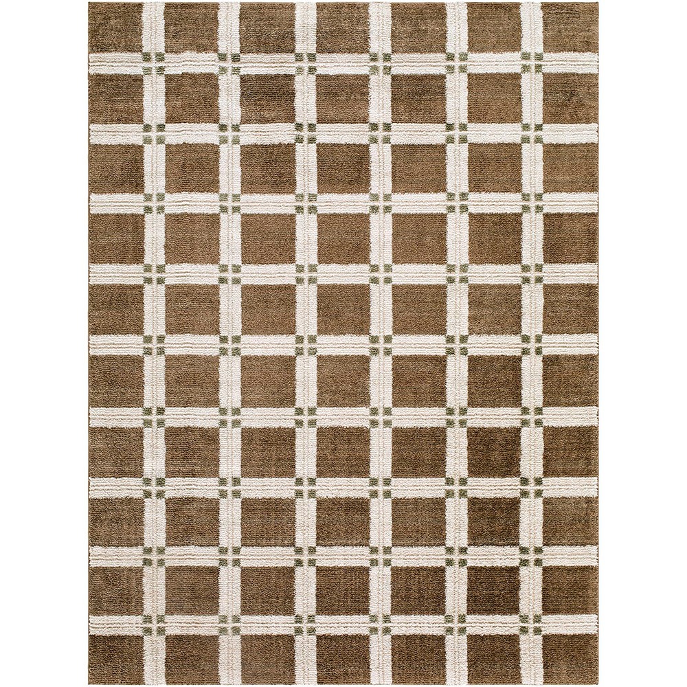 La Luna Modern Graphic Dark Brown Rug