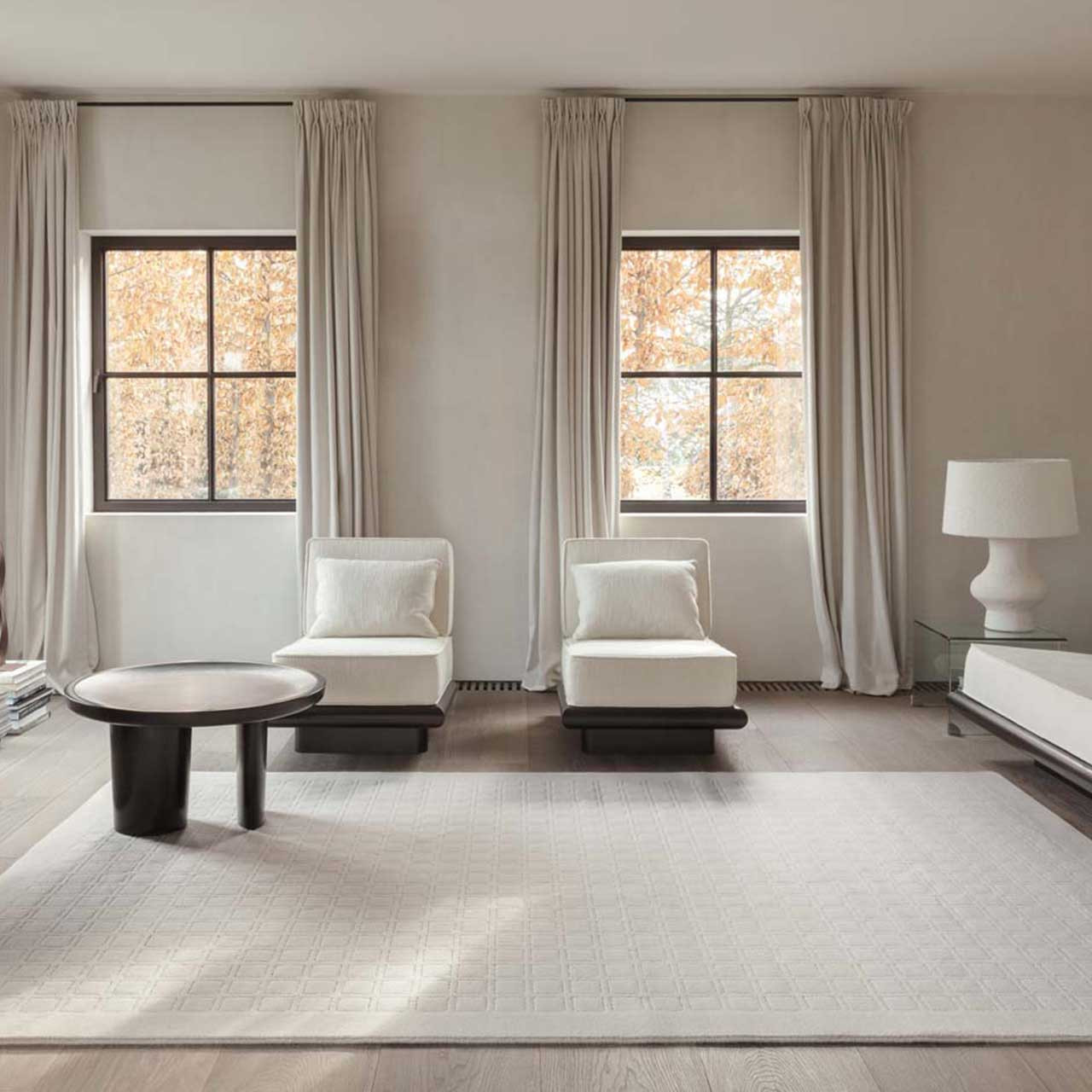On Sale Malmo Cream Pixel Wool Floor Rug 135x200cm