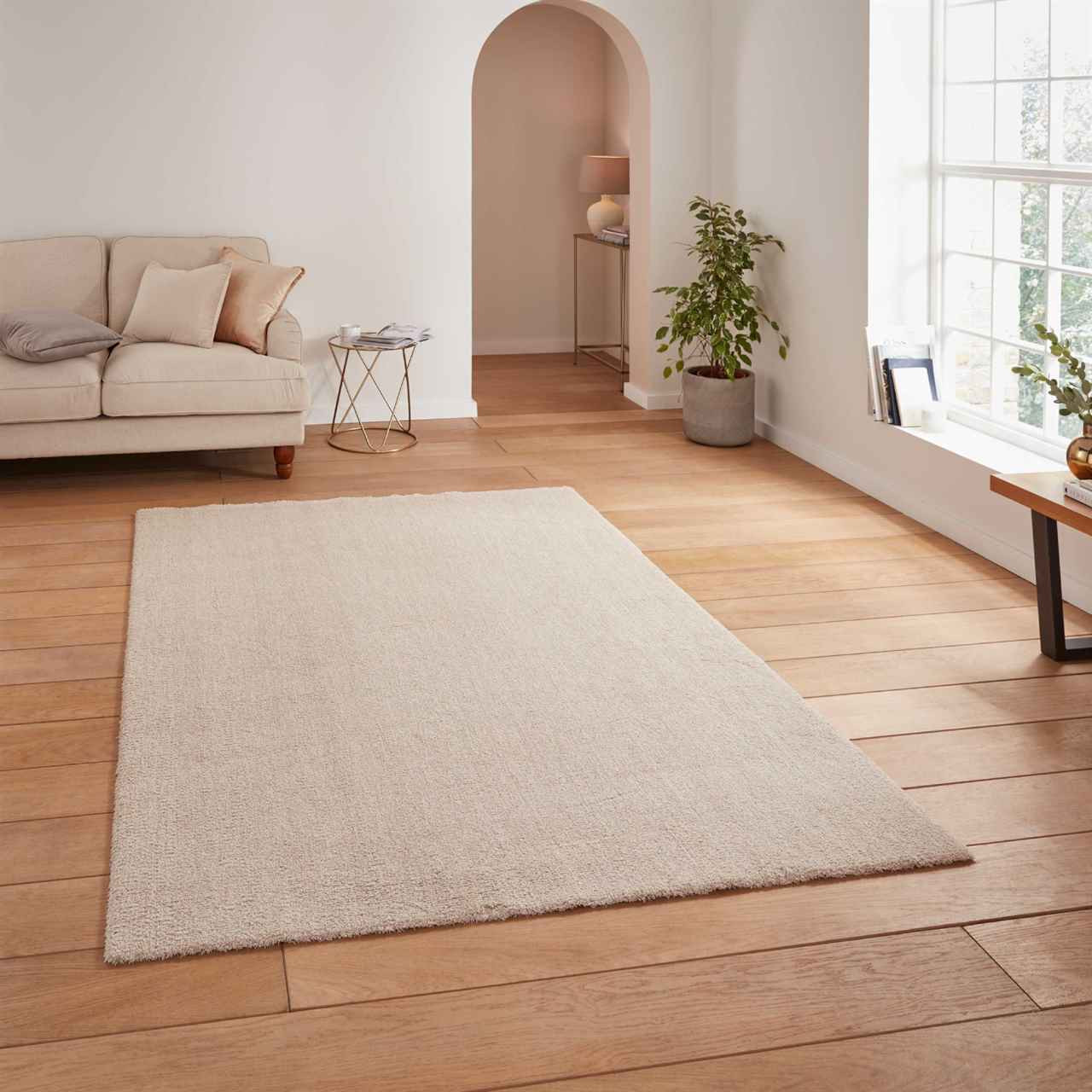 HAY SHAGGY RUG / L200 x W140 (クリーム) Cream White Shaggy