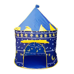 Tent Toy Prince Playhouse - Toddler Play House Blue Castle for Kid Children Boys Girls Baby for Indoor & Outdoor Toys Foldable Playhouses Tents with Carry Case Great Birthday Gift Idea