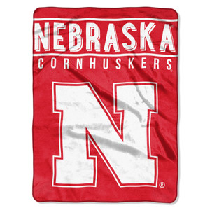 Nebraska OFFICIAL Collegiate "Basic" Raschel Throw