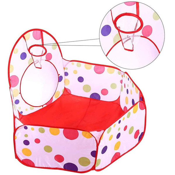 Kids Tent with Tunnel, Ball Pit Play House for Boys Girls, Babies and Toddlers Indoor& Outdoor RT