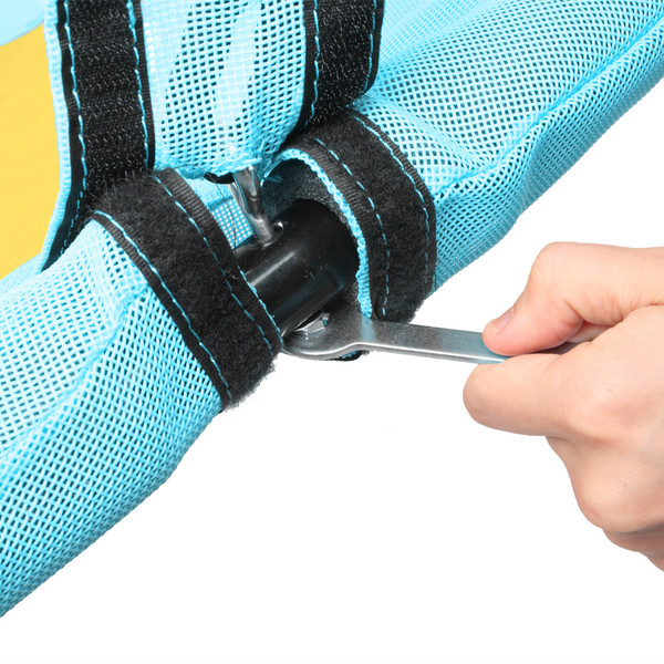 40 Inch Hexagon Swing, Textilene Swing with 2 Carabiners & Adjustable Rope(Blue & Yellow) YF