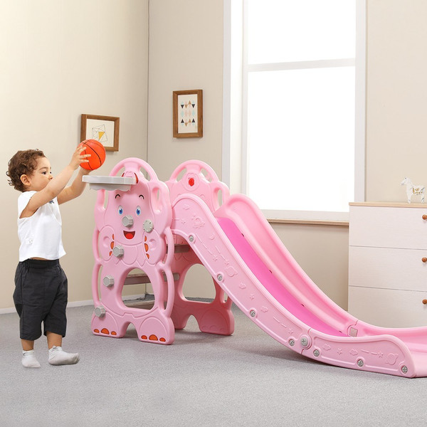 Children Slide Basketball Frame, Climbing Stairs,Unisex,Indoor And Outdoor Use