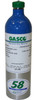 GASCO 58es-176-0.6 Propane 0.6%, (28.57 % LEL) Balance Air Calibration Gas in a 58 Liter Aluminum Cylinder C-10 Connection