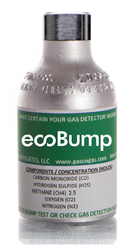 GASCO EB-1 [BUMP TEST ONLY] Zero Air (20.9 % Oxygen balance Nitrogen) Calibration Gas Balance Air contained in a ecobump aluminum cylinder