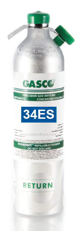 Carbon Dioxide Calibration Gas CO2 700 PPM Balance Air in a 34 Liter Factory Refillable ecosmart Aluminum Cylinder