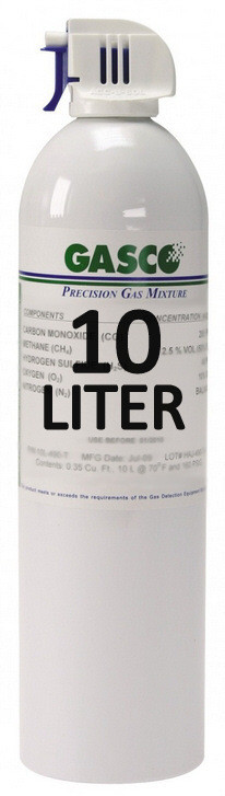 Carbon Monoxide Bump Test Only Calibration Gas CO 200 PPM Balance Air in a 10 Liter Aluminum Cylinder (10L-50-200)