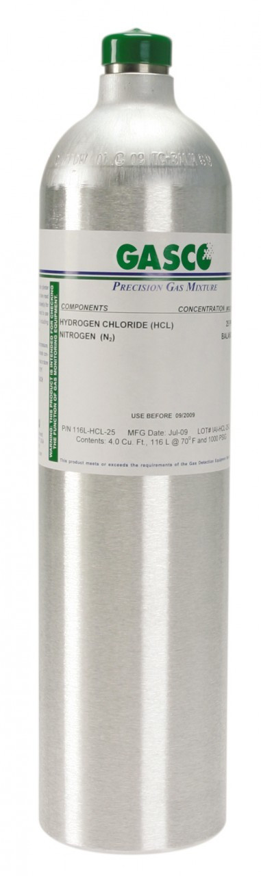 Toluene Calibration Gas C7H8 150 PPM Balance Nitrogen in a 116 Liter Aluminum Disposable Cylinder