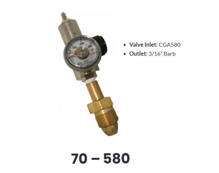 GASCO 70 Series For CGA 580 0.5 Fixed (70-580)