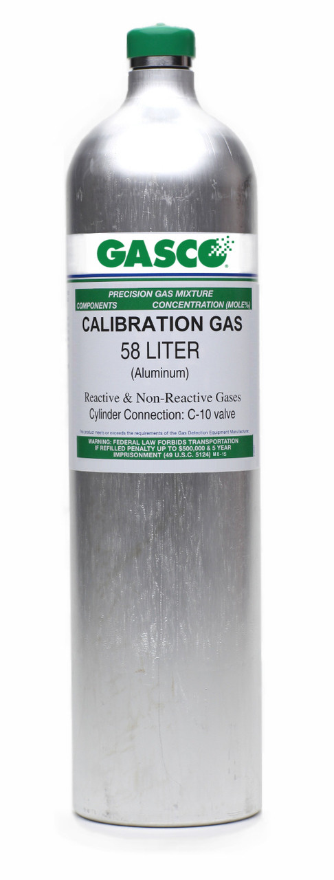 Ethylene Calibration Gas C2H4 9100 PPM Balance Air in a 58 Liter Aluminum Disposable Cylinder