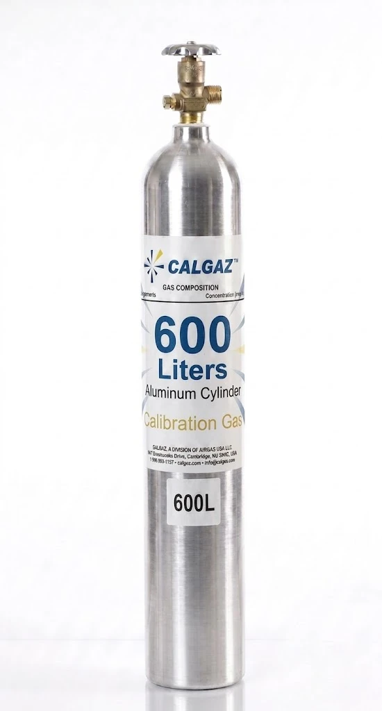 Ethylene Calibration Gas C2H4 8000 PPM Balance Air in a 600 Liter Aluminum Disposable Cylinder