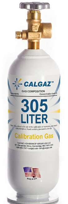 Carbon Monoxide Calibration Gas CO 1600 PPM Balance Air in a 305 Liter Steel Cylinder