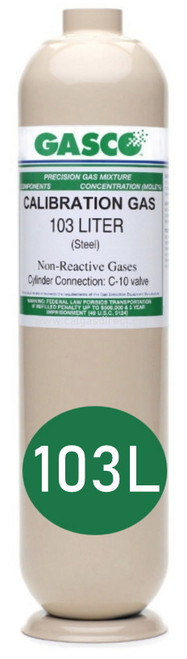 GASCO 103L-154-0.7 Calibration gas 0.7% Pentane (50 % LEL), Balance Air, 103 Liter Cylinder with a C-10 Connection (103L-154-0.7)