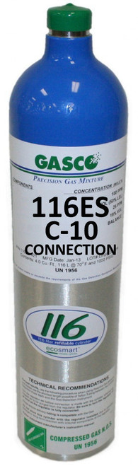 GASCO Ethanol Calibration Gas 25 PPM Balance Air contained in a 116 Liter Aluminum Cylinder