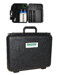GASCO 125 PPM CO Balance Air 34 Liter Cylinder, Nitrogen Dioxide 10 PPM Balance Air 34 Liter Stainless Steel Regulator 0.5LPM, 71 Series 0.5 LPM, Case CC-17/34, Vinyl and Teflon Tubing 2FT