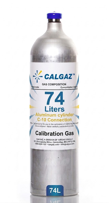 Ethylene Calibration Gas C2H4 800 PPM Balance Air in a 74 Liter Aluminum Disposable Cylinder
