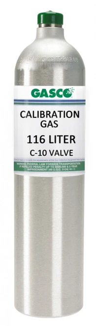116l-125-100-co | NO 100 PPM | Carbon Monoxide 1000 PPM | Balance Nitrogen 116 Liter | C-10 Connection