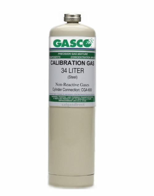 Isobutylene Calibration Gas C4H8 450 PPM Balance Nitrogen in a 34 Liter Steel Disposable Cylinder