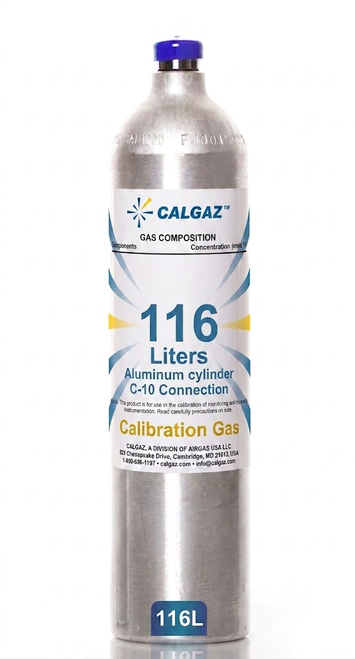 Isobutylene Calibration Gas C4H8 515 PPM Balance Nitrogen in a 116 Liter Aluminum Disposable Cylinder