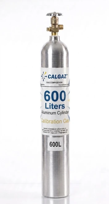Carbon Dioxide Calibration Gas CO2 10% Balance Air in a 600 Liter Aluminum Disposable Cylinder CGA 590