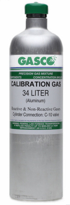 7H450083  CALGAZ Calibration Gas Mixture Equivalent by GASCO 0.7% Pentane, 15% Oxygen, Balance Nitrogen in a 34 Liter Aluminum Cylinder