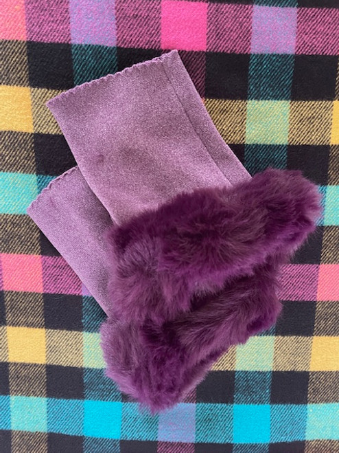 Rainbow scarf shown with your texting gloves with fur at cuff. Rainbow scarf shown with your texting gloves with fur at cuff.