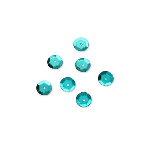 Sequin - Cup - Turquoise Peacock Blue - 8mm - 200 Pieces