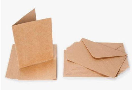 Blank Ivory Cards with Envelopes: A7 size / 10 sets