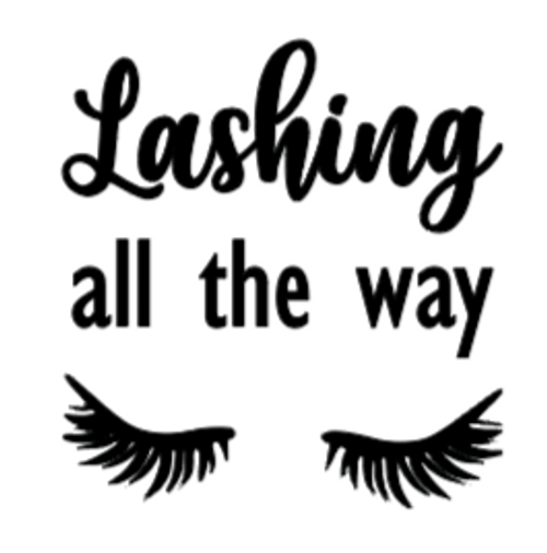 2" Round Stickers - Lashing all the Way with LASHES- 24 stickers 2" Round Stickers - Lashing all the Way with LASHES- 24 stickers