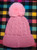 Pink Beanie with Rainbow Scarf
