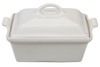 Le Creuset Stoneware Heritage 2.25 qt. Covered Square Casserole -White