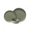 Casafina Pacifica 12 Piece Dinnerware Set With Cereal Bowl - Artichoke Green
