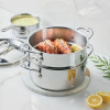 Hestan ProBond Luxe Polished Clad 3 Qt. Soup Pot and Steamer Set with Lid