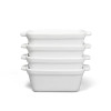 Souper Cubes Ceramic White Rectangular Baking Dish - Set of 4 with Covers