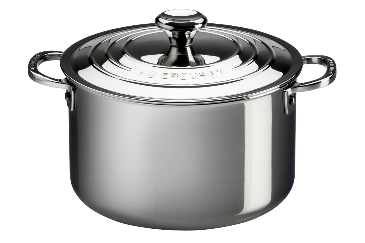 Le Creuset Premium Stainless Steel 7 qt. Stock Pot with Lid - Thumbnail 2